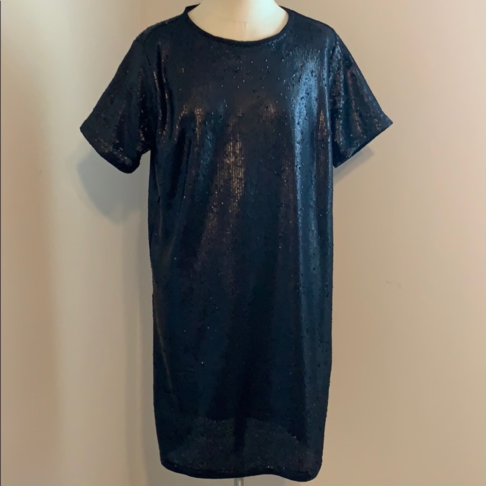 Sequined shift dress